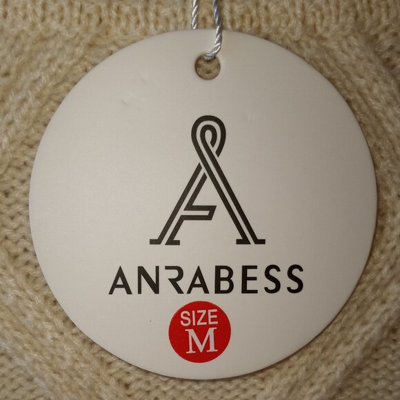 'ANRABESS' Oversized Cream Aran Style Sweater Size M-L NWT - Picture 7 of 10